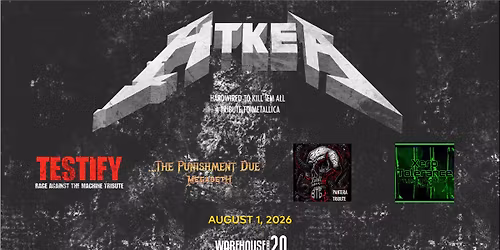 HARDWIRED TO 'K*ll EM ALL at Warehouse Live Midtown Saturday August 1, 2026