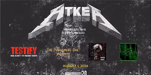 HARDWIRED TO 'K*ll EM ALL at Warehouse Live Midtown Saturday August 1, 2026