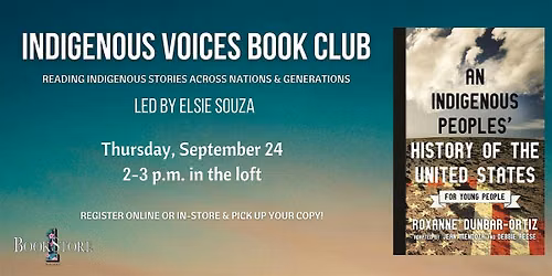 Indigenous Voices Book Club: "An Indigenous Peoples' History of the U.S."