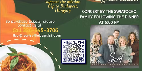 Spaghetti dinner, silent auction and concert 