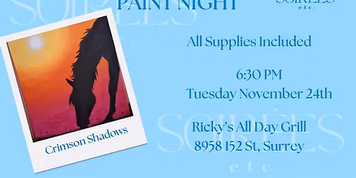 Crimson Shadows Paint Night at Ricky\u2019s All Day Grill