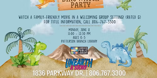 Dino Watch Party at Patterson Branch Library