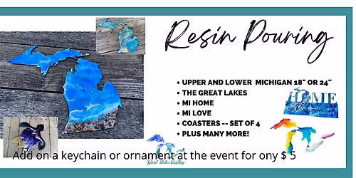 Belleville Resin Pour Upper\/Lower Michigan (325+ Shapes to Choose From)