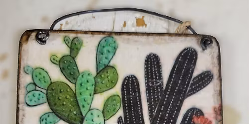 Del Sol Design - Saguaro Cactus Decoupage  Class