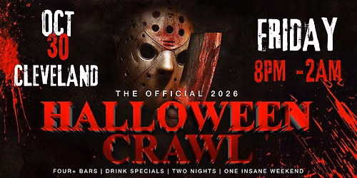Cleveland Halloween Bar Crawl \u2014 Halloween Friday, Fri, Oct 30
