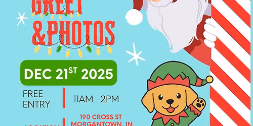 Santa photos with Traveling Pups
