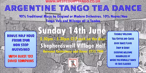 Argentine Tango Tea Dance — Shepherdswell Village Hall