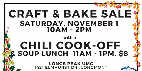 Craft & Bake Sale with a Chili Cook-Off and Soup Lunch