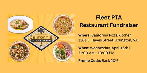 Fleet Elementary PTA x California Pizza Kitchen Fundraiser