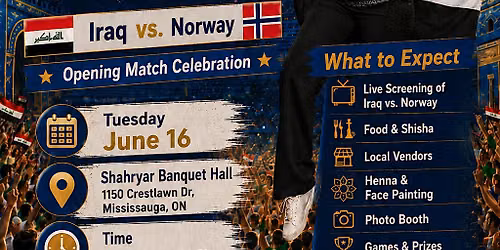 IRAQ WORLD CUP WATCH PARTY: Iraq vs. Norway | \u062d\u0641\u0644\u0629 \u0645\u0634\u0627\u0647\u062f\u0629 \u0645\u0628\u0627\u0631\u0627\u0629 \u0627\u0644\u0639\u0631\u0627\u0642