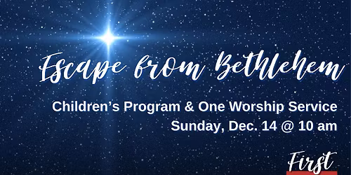 One Worship Service - Children's Program