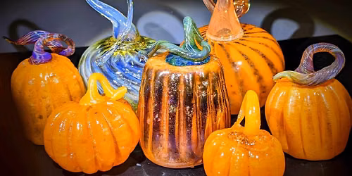 Blown Glass Pumpkins from the Furnace