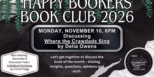 Happy Bookers Book Club - Where the Crawdads Sing