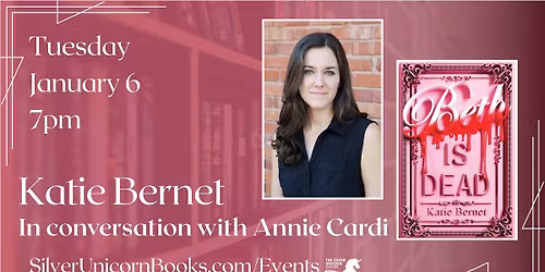 An Evening YA LAUNCH event with Katie Bernet! In conversation with Annie Cardi