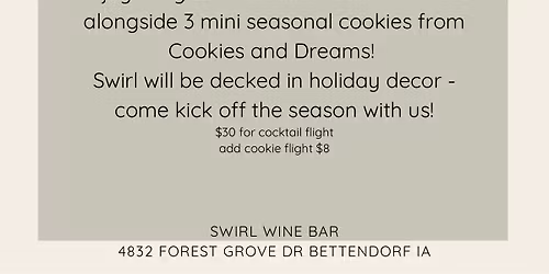 Cocktails and Cookies: Holiday Cocktail Flight