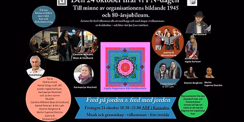 FN dagen F\u00f6r fred p\u00e5 jorden och fred med jorden -  Artister f\u00f6r fred & N\u00e4tverket f\u00f6r fred o klimatr.