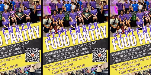 SEPTEMBER Food Pantry Morning @ FHL Outreach Center