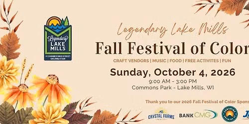 Legendary Lake Mills Fall Festival of Color