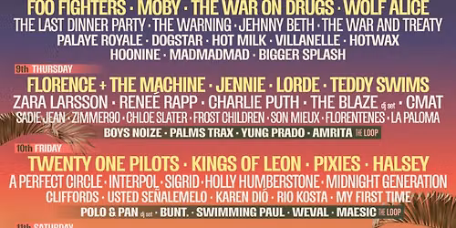 Mad Cool Festival 2026 - Friday - Twenty One Pilots, Kings of Leon and more Tickets
