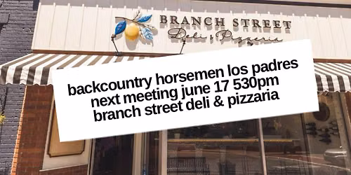 June Meeting @ Branch St Deli & Pizzeria 