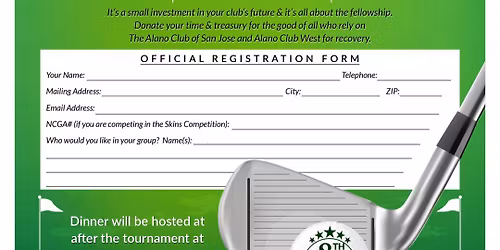 8th Annual Golf Tournament .  The Alano Club of San Jose & Alano West 