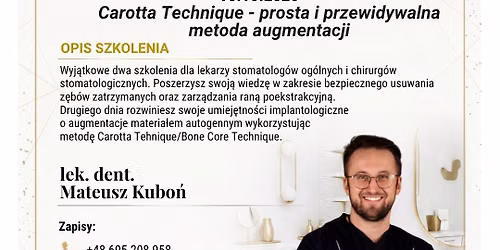 Ekstrakcje z\u0119b\u00f3w i Carotta Technique Warszawa