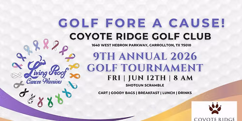 Living Proof - 9th Annual 2026 Golf Tournament 