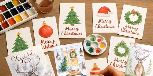 Christmas Postcards Art Workshop | Beginner Friendly | 29th of November