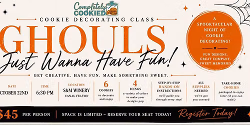 Ghouls Just Wanna Have Fun - Cookie Decorating Class 