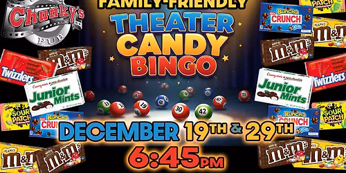 LIVE THEATER-CANDY BINGO! Hosted by Wendy!! 12\/29