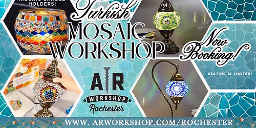 New! Mosaic Lamp and Candle Holder Workshop