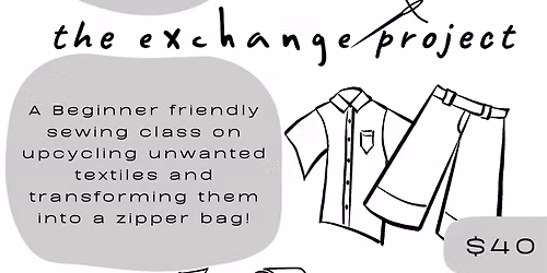The Exchange Project -Upcycled Zipper Bag