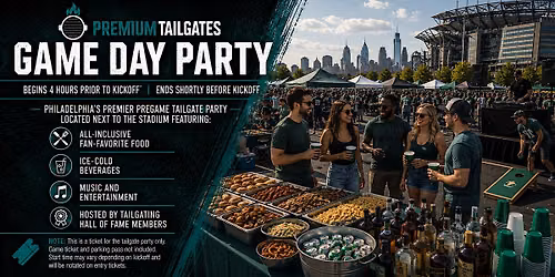 Premium Tailgate Party: Philadelphia Eagles vs. Indianapolis Colts