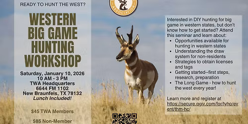Western Big Game Hunting Workshop