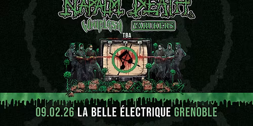 Napalm Death + Whiplash + Varukers \u00e0 La Belle \u00c9lectrique