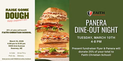 Faith Christian School Panera Dine-Out Fundraiser