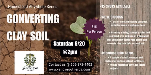 Soil Conversion Class with TAKE HOME!