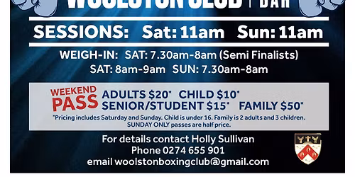 2026 South Island Novice Amateur Boxing Championships