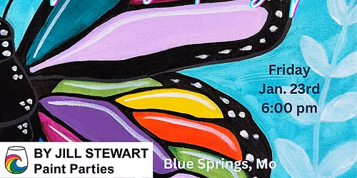 Rainbow Butterfly Paint Party