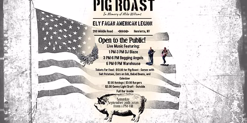 Pig Roast - Live Music - Open to Public
