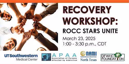 Recovery Workshop: ROCC STARS UNITE In Person Event- PLAN, Addison