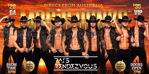 Dec 8th: Ashburn, VA - MAGIC HUNKS AUSTRALIAN TAKEOVER at Rai's Rendezvous