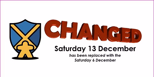 Saturday 13 December - All day games- Now 6 December!!!