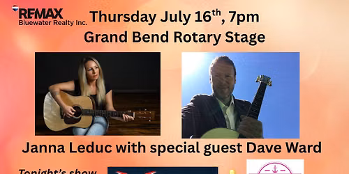 Janna Leduc with Dave Ward, Concert on the Beach