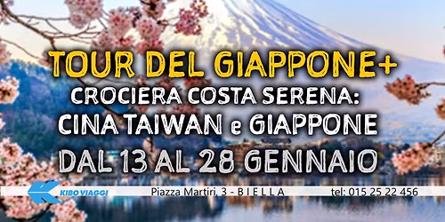 TOUR DEL GIAPPONE +  CROCIERA COSTA SERENA: CINA, TAIWAN e GIAPPONE