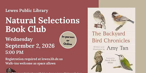 Natural Selections Book Group | The Backyard Bird Chronicles