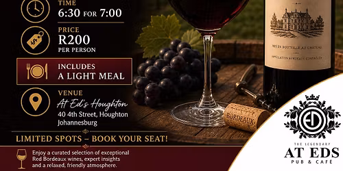 AT EDS Wine Club - Red Bordeaux Tasting