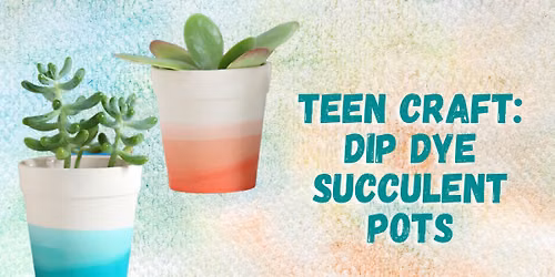Teen Craft: Dip Dye Succulent Pots