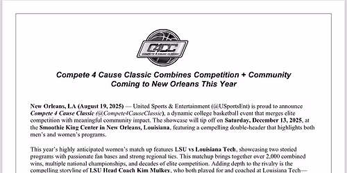 Compete 4 Cause at Smoothie King Center