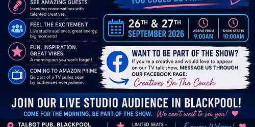 Be part of our Live Studio Audience